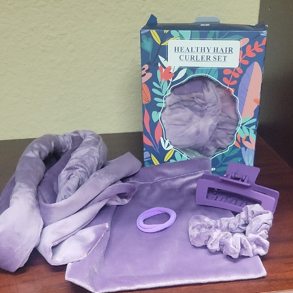 Purple Hair Curler Set